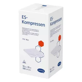 ES-KOMPRESSEN niet-steriel 10x10 cm 16-weg, 100 stuks