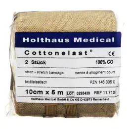 KURZZUGBINDE Katoenelastiek 10 cmx5 m, 2 stuks