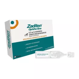 ZADITEN ophtha sine 0,25 mg/ml oogdruppels enkele dosis, 20 stuks