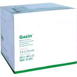 GAZIN Gaaskompres 7,5x7,5 cm steriel 12-laags, 40X2 st