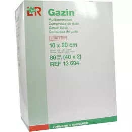 GAZIN Gaaskompres 10x20 cm steriel 12-laags, 40X2 st