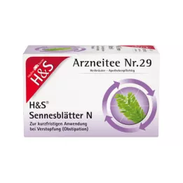 H&amp;S Senna bladeren N filterzakjes, 20X1.0 g