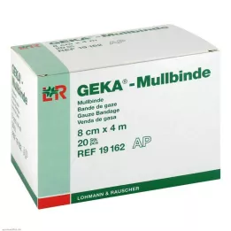 MULLBINDEN GEKA 8 cm x 4 m, 20 stuks