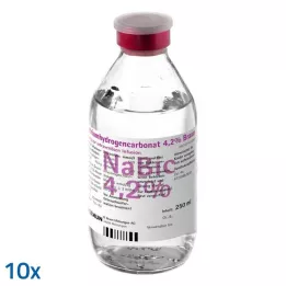 NATRIUMHYDROGENCARBONAT 4,2% infusieoplossing, 10x250 ml