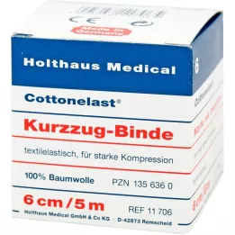 KURZZUGBINDE Katoenelastiek 6 cmx5 m, 10 stuks
