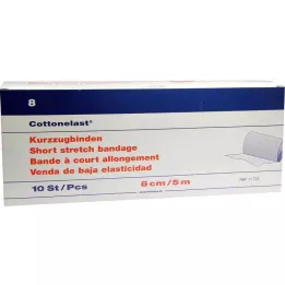 KURZZUGBINDE Katoenelastiek 8 cmx5 m, 10 stuks