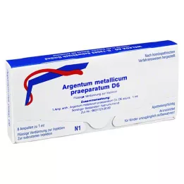 ARGENTUM METALLICUM praeparatum D 6 ampullen, 8 stuks
