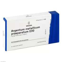 ARGENTUM METALLICUM Praeparatum D 30 ampullen, 8 st