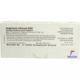 ARGENTUM NITRICUM D 20 ampullen, 8x1 ml