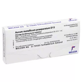 AURUM METALLICUM PRAEPARATUM D 15 Ampoules, 8 st