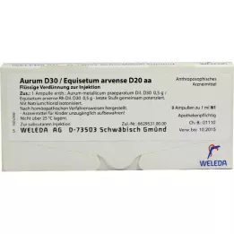 AURUM D 30/Equisetum arvense D 20 aa ampullen, 8X1 ml