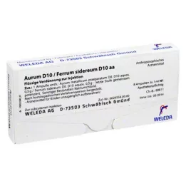 AURUM D 10/Ferrum sidereum D 10 aa ampullen, 8X1 ml