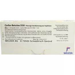 CARBO BETULAE D 30 ampullen, 8X1 ml