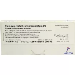PLUMBUM METALLICUM Praep. D 6 ampullen, 8x1 ml