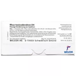 RHUS TOXICODENDRON D 30 ampullen, 8x1 ml