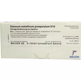 STANNUM METALLICUM praeparatum d 10 ampullen, 8x1 ml
