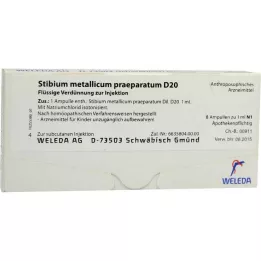 STIBIUM METALLICUM PRAEPARATUM D 20 ampullen, 8X1 ml