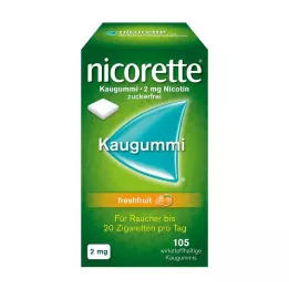 NICORETTE 2 mg verse fruitkauwgom, 105 stuks