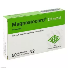 MAGNESIOCARD 2,5 mmol filmomhulde tabletten, 50 stuks