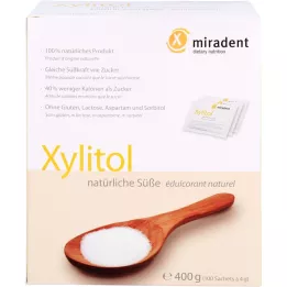 MIRADENT Xylitol Suikervervanger Poeder Sachets, 100X4 g