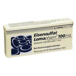 EISENSULFAT Lomapharm 100 mg filmomhulde tabletten, 20 stuks