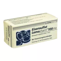 EISENSULFAT Lomapharm 100 mg filmomhulde tabletten, 50 stuks