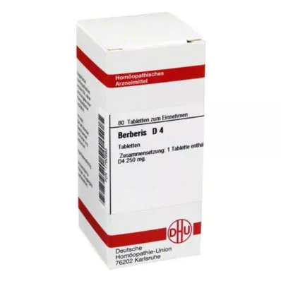 BERBERIS D 4 tabletten, 80 stuks BERBERIS D 4 tabletten, 80 stuks