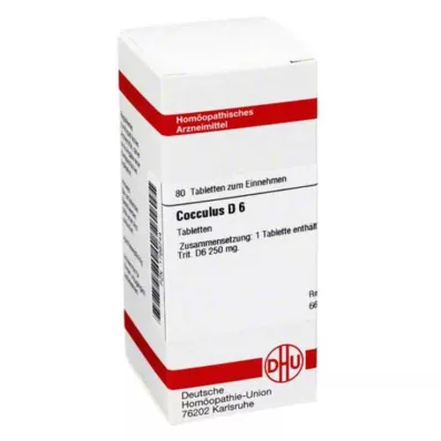 COCCULUS D 6 tabletten, 80 stuks