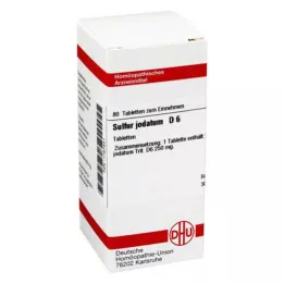 SULFUR JODATUM D 6 tabletten, 80 stuks