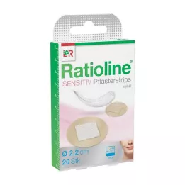 RATIOLINE gevoelige pleisterstrips rond, 20 stuks