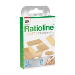 RATIOLINE elastische pleisterstrips in 4 maten, 20 stuks
