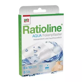 RATIOLINE aqua douchepleister 8x10 cm, 5 st