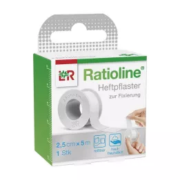 RATIOLINE acute hechtpleister 2,5 cmx5 m, 1 st