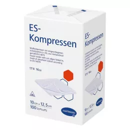 ES-KOMPRESSEN niet-steriel 10x12,5 cm 16-weg, 100 stuks