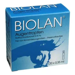 BIOLAN Oogdruppels enkelvoudige dosispipetten, 20X0,35 ml