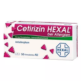 CETIRIZIN HEXAL Filmomhulde tabletten voor allergieën, 50 stuks