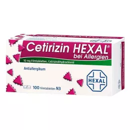 CETIRIZIN HEXAL Filmomhulde tabletten voor allergieën, 100 stuks
