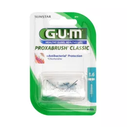 GUM Proxabrush vervangingsborstels 0,7 mm spar, 8 stuks