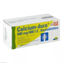 CALCIUM DURA Vit D3 600 mg/400 I.E. kauwtabletten, 100 stuks