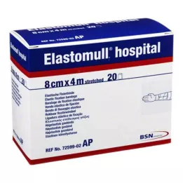 ELASTOMULL Ziekenhuis 8 cmx4 m Elast.Fixierb.weiß, 20 st
