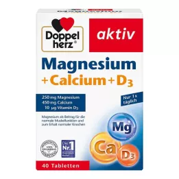 DOPPELHERZ Magnesium+Calcium+D3 tabletten, 40 stuks