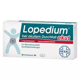 LOPEDIUM acuut voor acute diarree harde capsules, 10 stuks