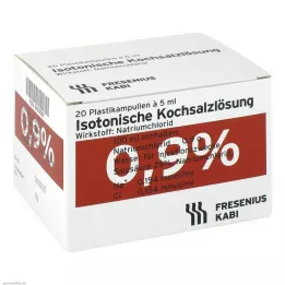 ISOTONISCHE Zoutoplossing 0,9% plastic ampullen, 20X5 ml