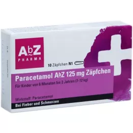 PARACETAMOL Abbey 125 mg zetpillen, 10 st