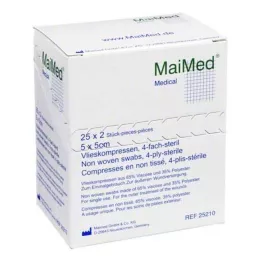 VLIESKOMPRESSEN 5x5 cm steriel, 25X2 st