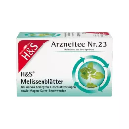 H&amp;S Citroenmelissebladeren filterzakje, 20X1.5 g