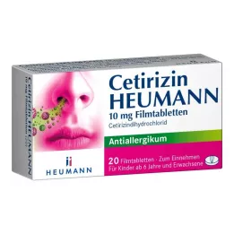 CETIRIZIN Heumann 10 mg filmomhulde tabletten, 20 stuks