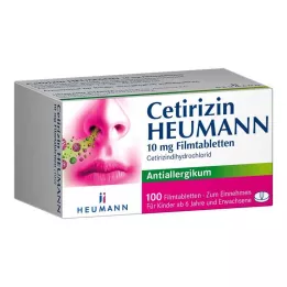 CETIRIZIN Heumann 10 mg filmomhulde tabletten, 100 stuks
