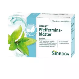 SIDROGA Pepermuntblaadjes theefilterzakjes, 20X1.5 g