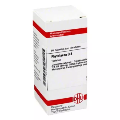 PHYTOLACCA D 4 tabletten, 80 stuks